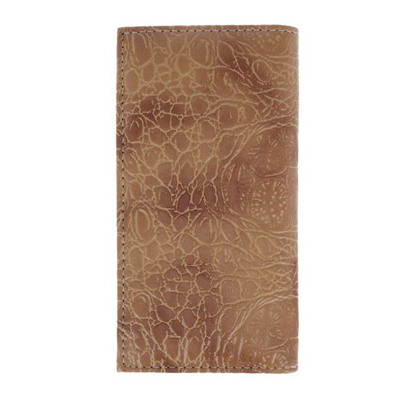 CTM Men's Alligator Print Roper Wallet and Checkbook Holder - Picture 5 of 5